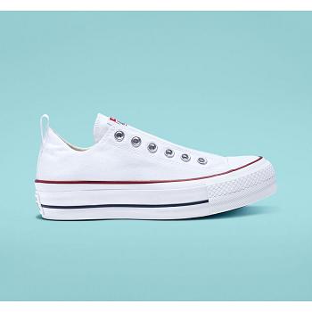 Converse Chuck Taylor All Star Biele - Damske Topanky na Platforme